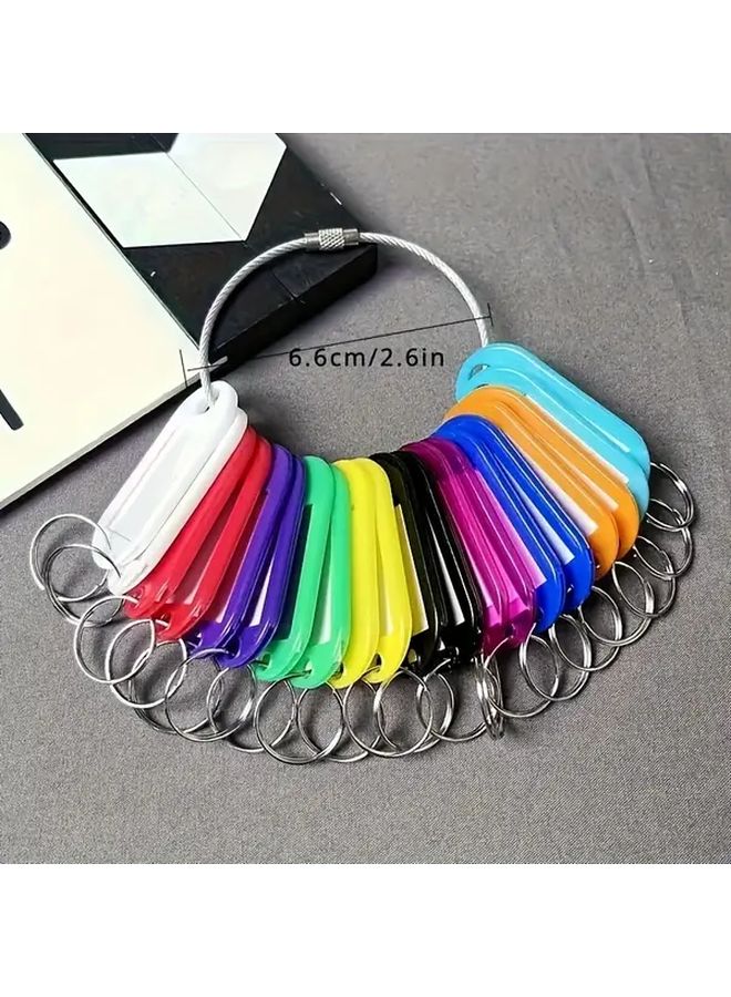 Royal Blue 25PCS Durable PP Key Labels With Glue Loop Bag Office Rental Property Key Organizer - Image 3